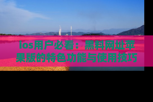 ios用户必看：黑料网址苹果版的特色功能与使用技巧详解