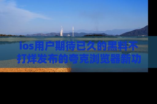 ios用户期待已久的黑料不打烊发布的夸克浏览器新功能上线啦！