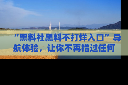 “黑料社黑料不打烊入口”导航体验,让你不再错过任何精彩黑料