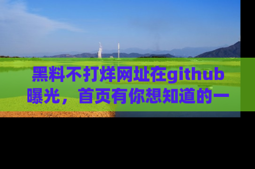 黑料不打烊网址在github曝光，首页有你想知道的一切幽默趣事，快来看看
