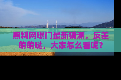 黑料网曝门最新猜测，反差萌萌哒，大家怎么看呢？