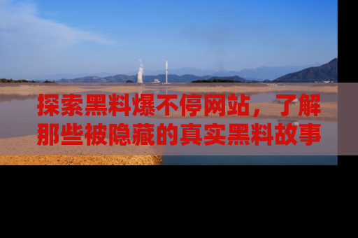 探索黑料爆不停网站，了解那些被隐藏的真实黑料故事
