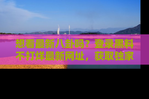 想看最新八卦吗?登录黑料不打烊最新网址,获取独家内容