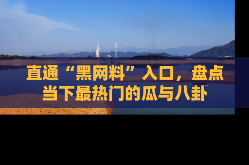 直通“黑网料”入口,盘点当下最热门的瓜与八卦